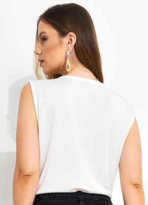 Quintess - Blusa Branca em Malha de Viscose - QUINTESS