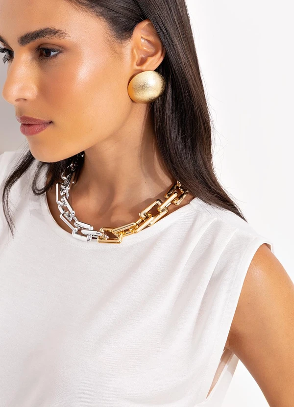 Quintess - Blusa Branca em Malha de Viscose 8