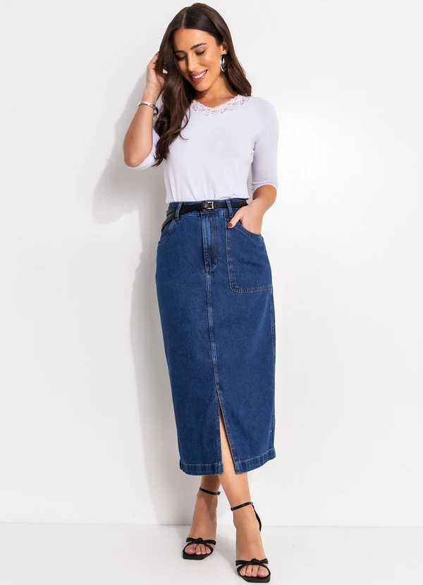 bonprix - Blusa Branca em Malha de Viscose 6