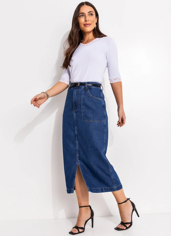 bonprix - Blusa Branca em Malha de Viscose 7