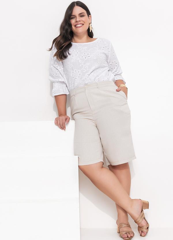 Quintess - Blusa Branca em Tecido Laise 2