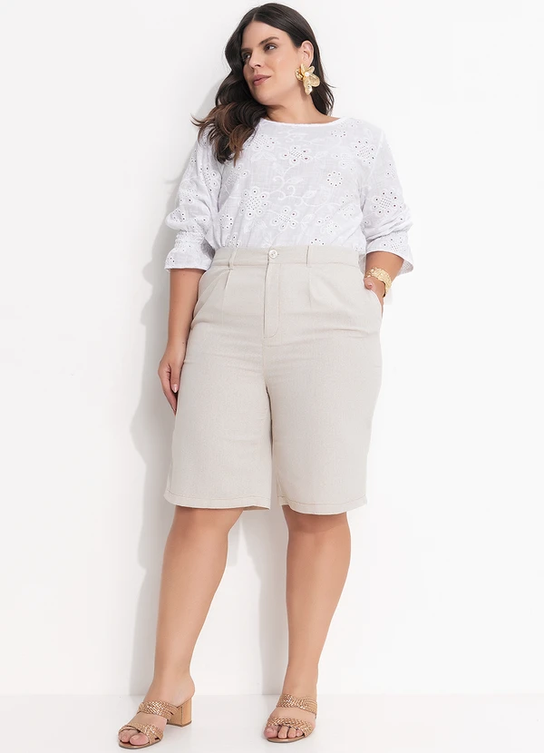 Quintess - Blusa Branca em Tecido Laise 8