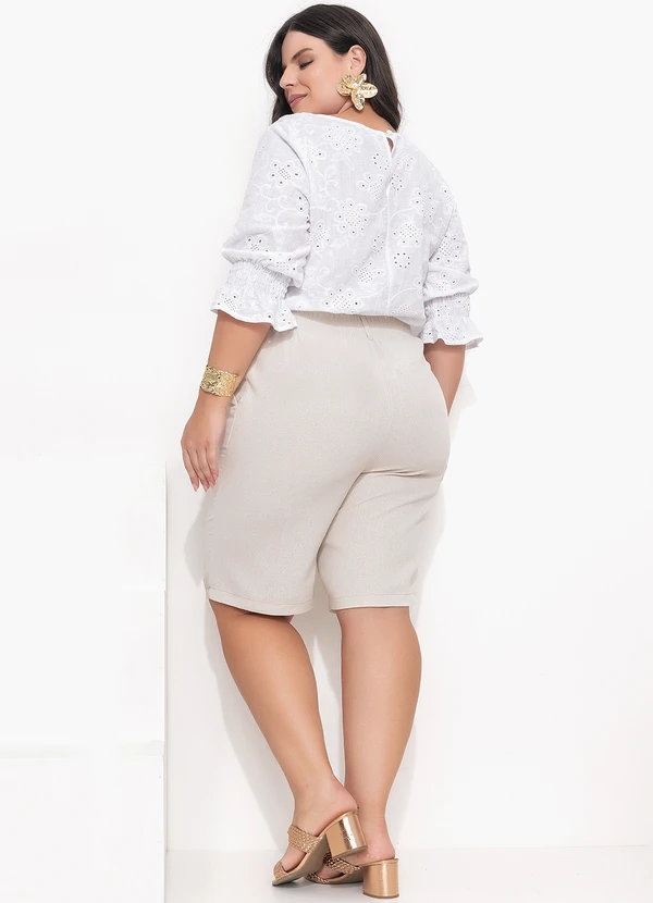 Quintess - Blusa Branca em Tecido Laise 9