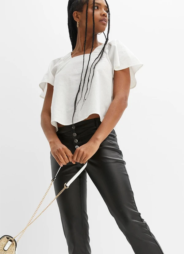 bonprix - Blusa Branca em Tricoline 3