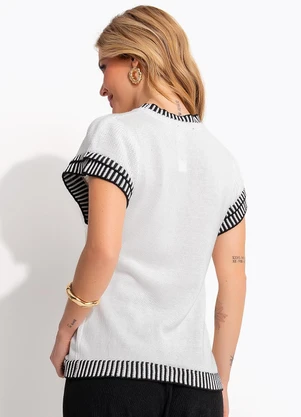 Quintess - Blusa Branca em Tricot - QUINTESS