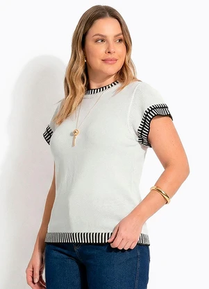 Quintess - Blusa Branca em Tricot - QUINTESS