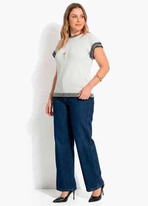 Quintess - Blusa Branca em Tricot - QUINTESS