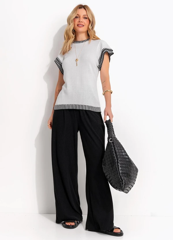 Quintess - Blusa Branca em Tricot 2