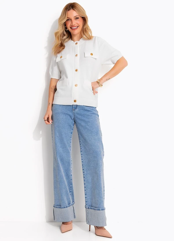 Quintess - Blusa Branca em Tricot 4