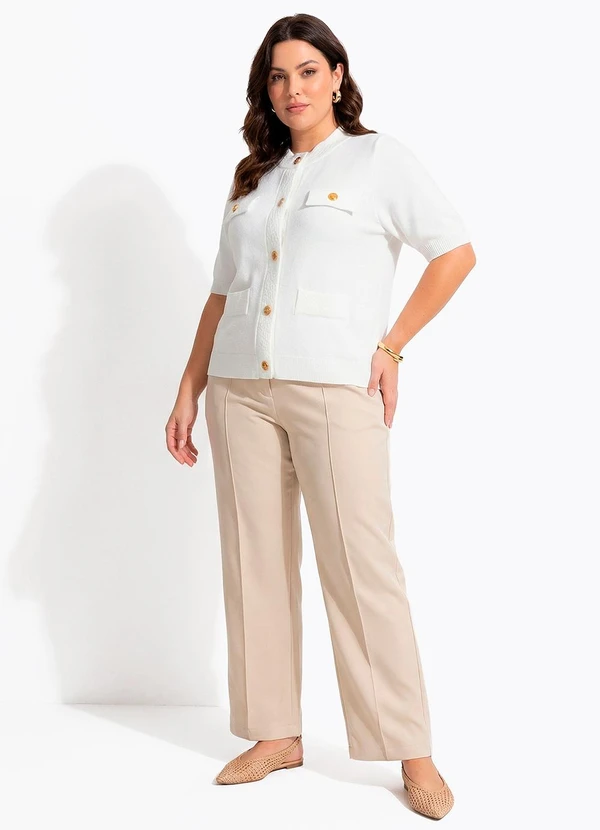 Quintess - Blusa Branca em Tricot 8