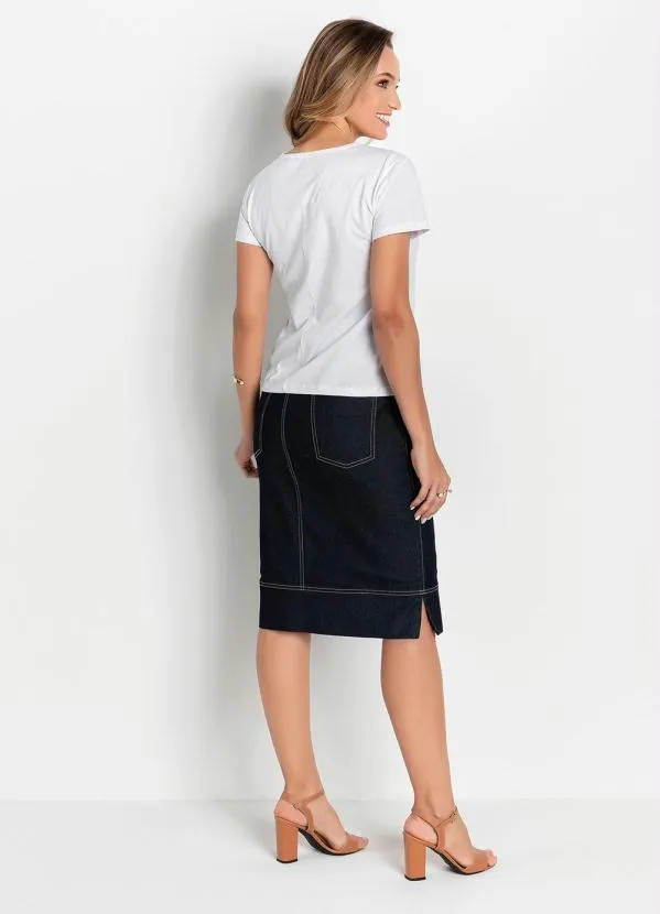 Rosalie - Blusa Branca Estampada 4