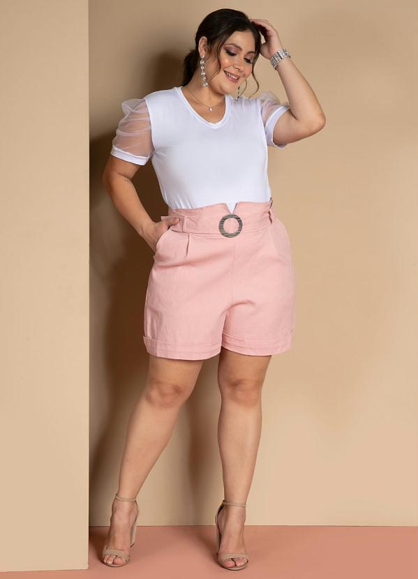 Quintess - Blusa Branca Mangas Bufantes em Transparência 12