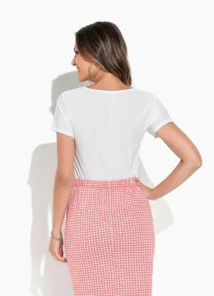 Rosalie - Blusa Branco com Gota - ROSALIE