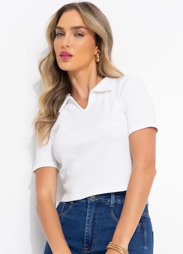 Bimini - Blusa Branco em Canelado