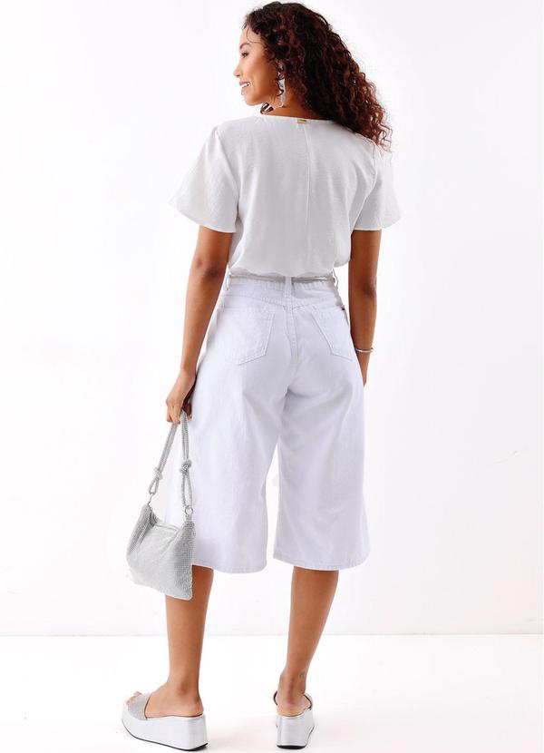 Quintess - Blusa Branco em Crepe Plano 5