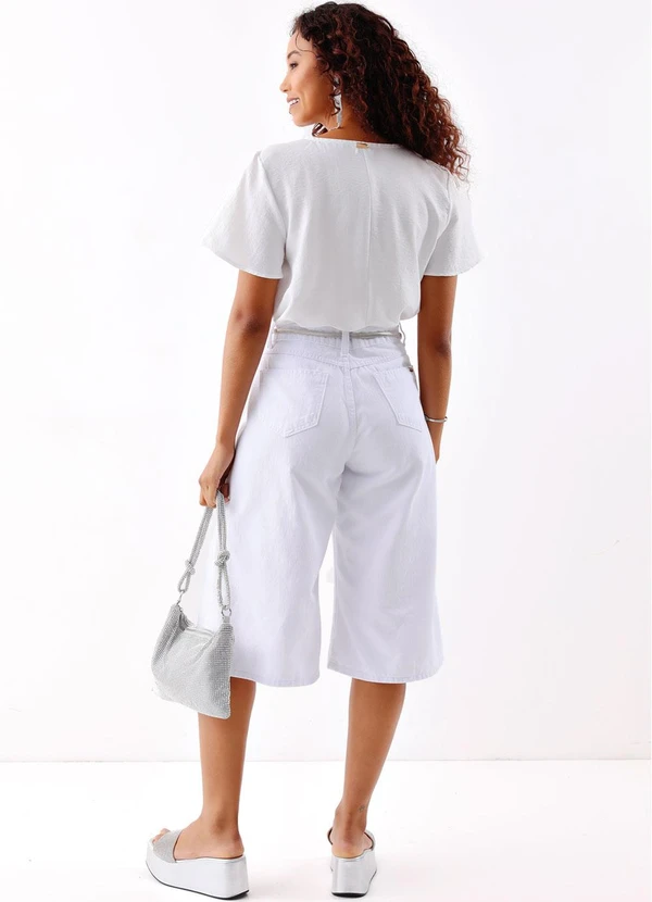 Quintess - Blusa Branco em Crepe Plano 5