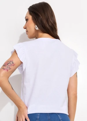 Bimini - Blusa Branco em Malha de Algodão - BIMINI