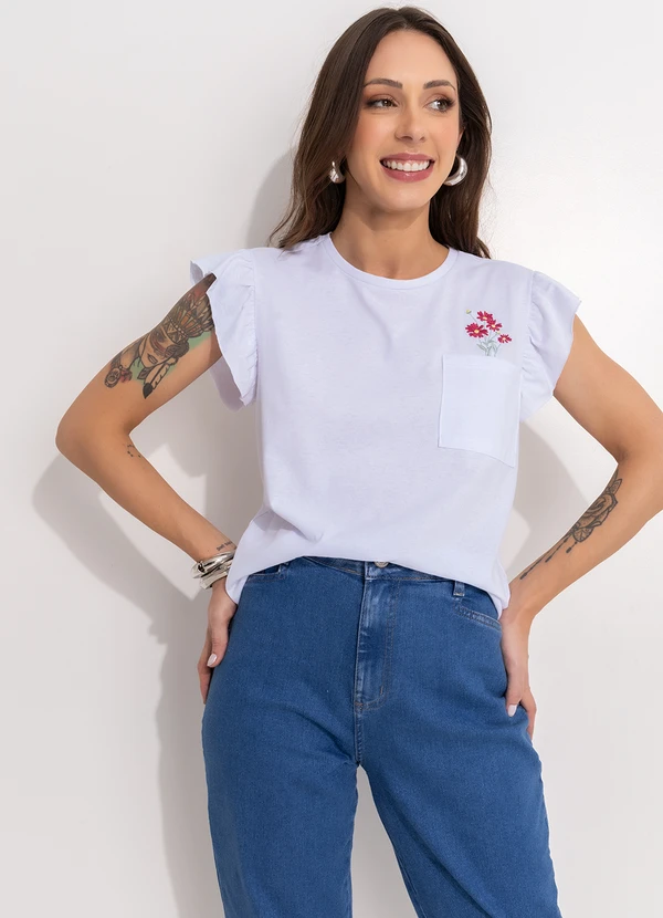 Bimini - Blusa Branco em Malha de Algodão 5