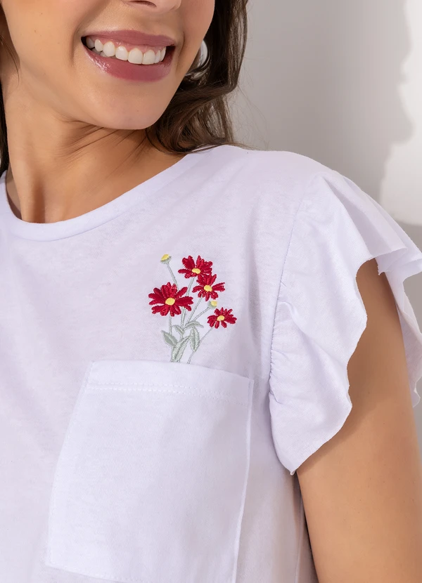 Bimini - Blusa Branco em Malha de Algodão 7