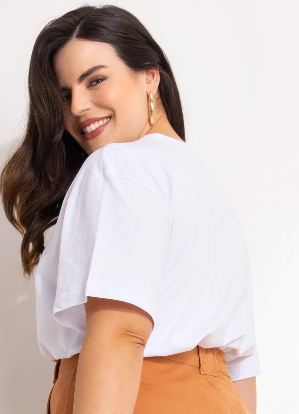 Marguerite - Blusa Branco em Malha de Algodão 2