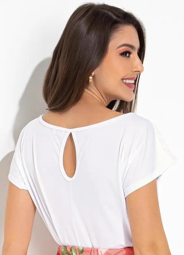 Rosalie - Blusa Branco em Malha 2
