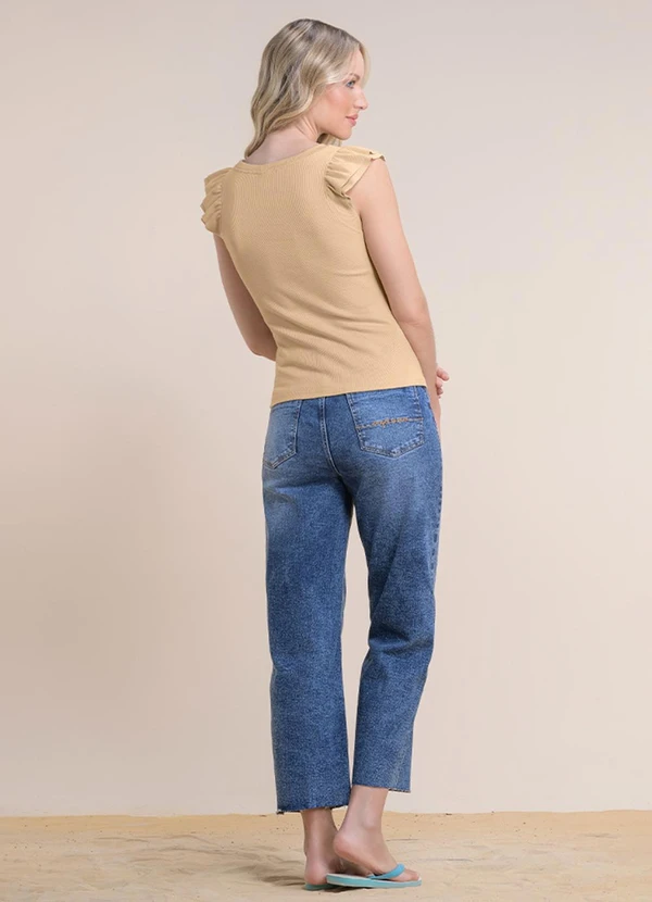 Angel - Blusa C/Mangas Babado Bege 3