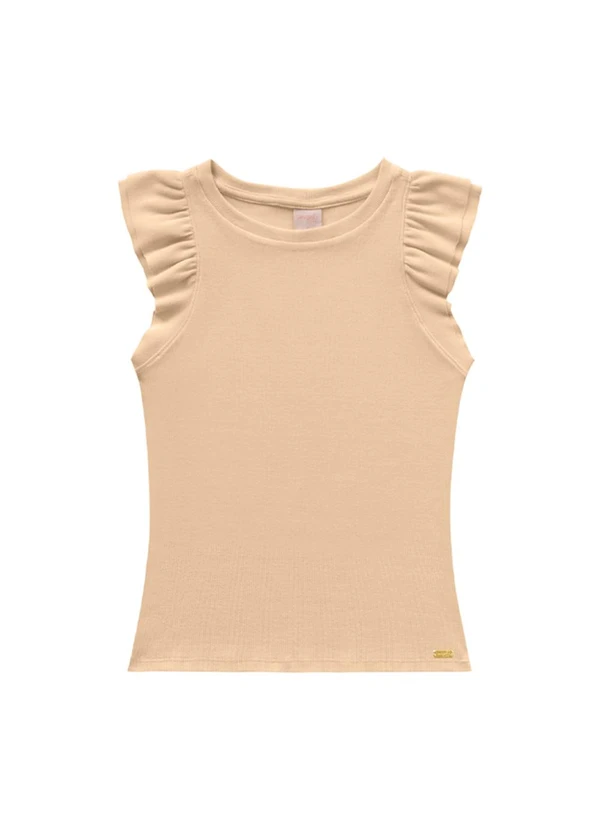 Angel - Blusa C/Mangas Babado Bege 4