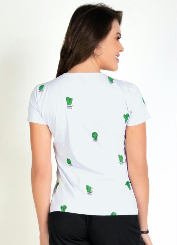 Moda Pop - Blusa Cactos com Manga Curta 2