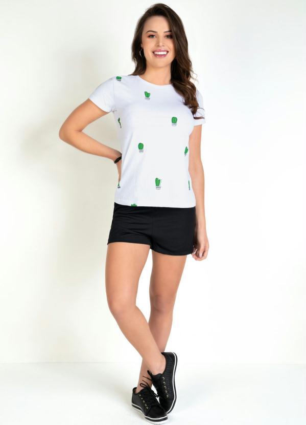 Moda Pop - Blusa Cactos com Manga Curta 4