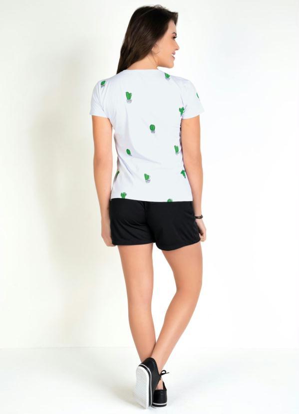 Moda Pop - Blusa Cactos com Manga Curta 5