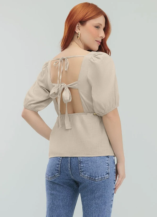 Angel - Blusa Cambraia de Algodao Bege 2