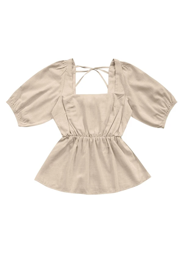 Angel - Blusa Cambraia de Algodao Bege 3