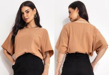 Blusa Camel em Cotton