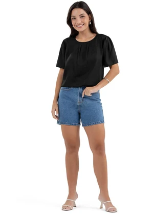 Outlet - Blusa Candy Breeze Adulto Feminino Preto - OUTLET