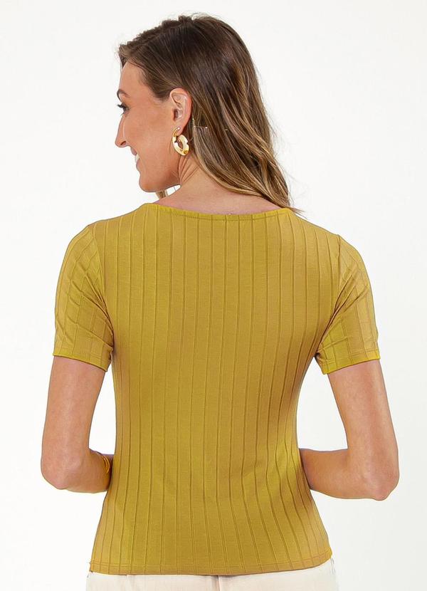 Cativa - Blusa Canelada Amarelo Escuro 2