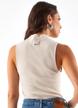 Colcci - Blusa Canelada Bege - COLCCI