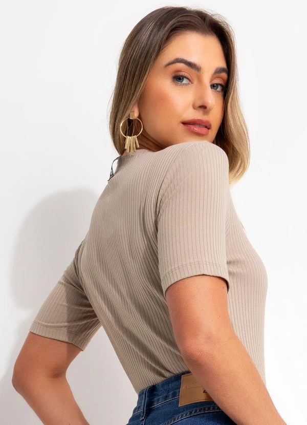 Colcci - Blusa Canelada Bege 2