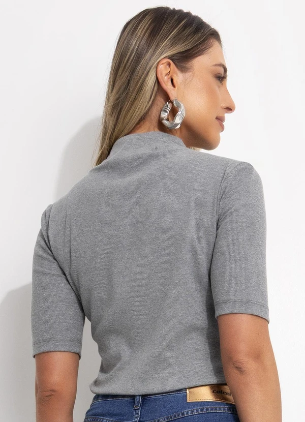 Colcci Jeans - Blusa Canelada Cinza 2