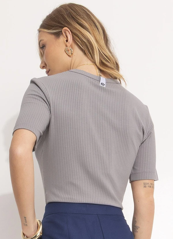 Colcci - Blusa Canelada Cinza 2