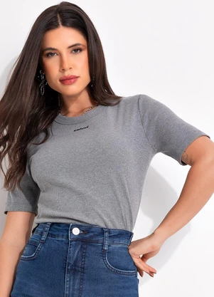 Colcci - Blusa Canelada Cinza - COLCCI