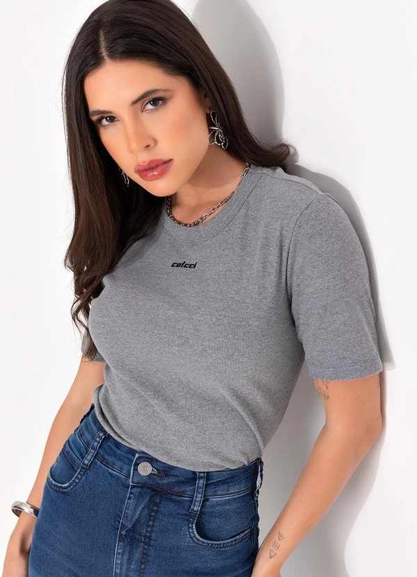 Colcci - Blusa Canelada Cinza 4