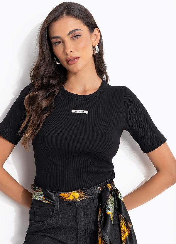 Colcci Jeans - Blusa Canelada Cj Preto