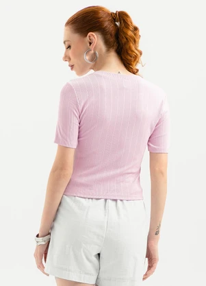 Cativa - Blusa Canelada Lilás - CATIVA