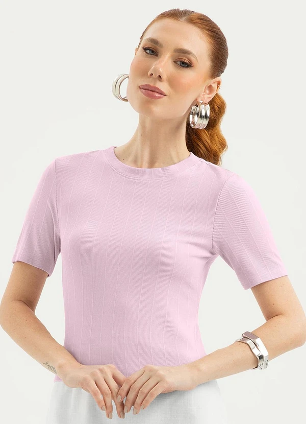 Cativa - Blusa Canelada Lilás