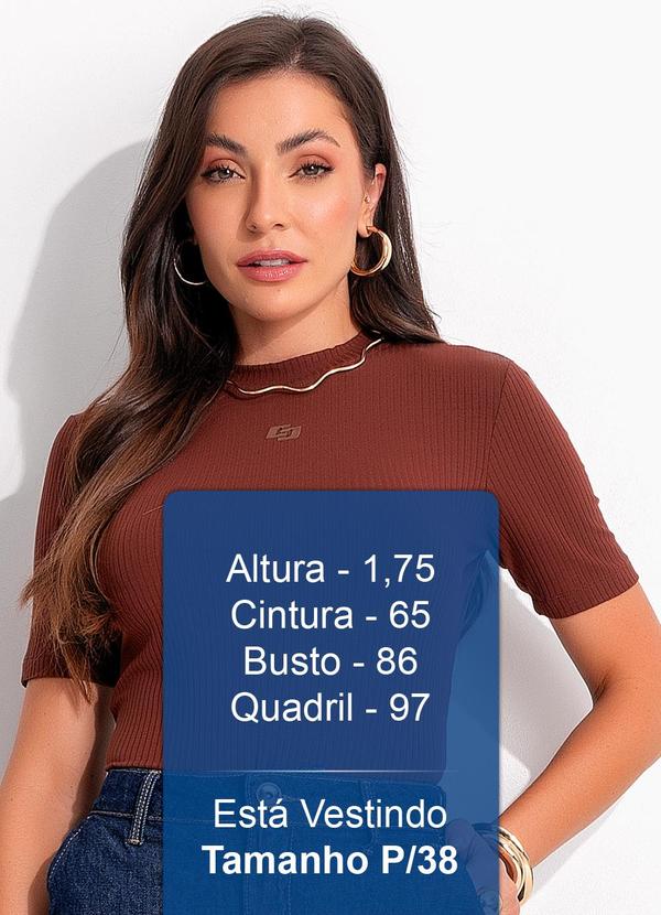 Colcci - Blusa Canelada Marrom 6