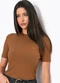 Colcci - Blusa Canelada Marrom - variação: Marrom