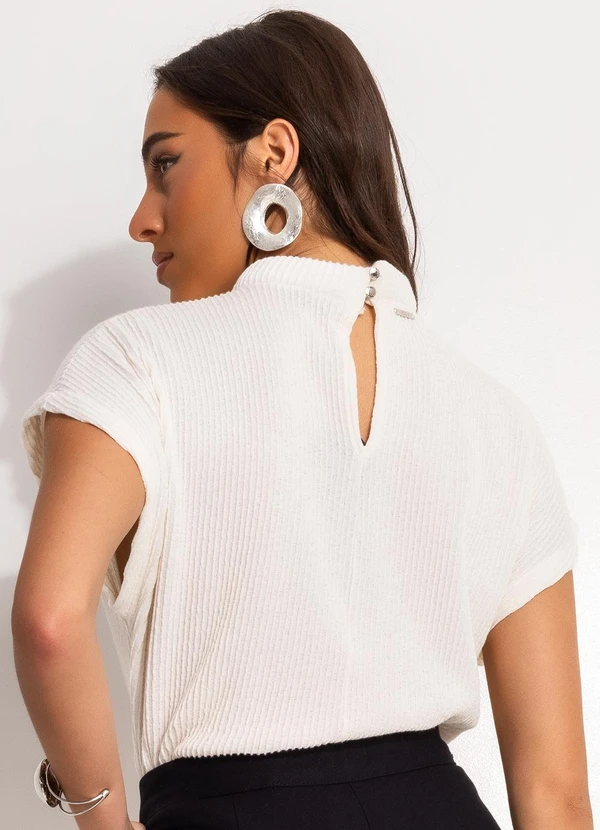 Forum - Blusa Canelada Off White 2