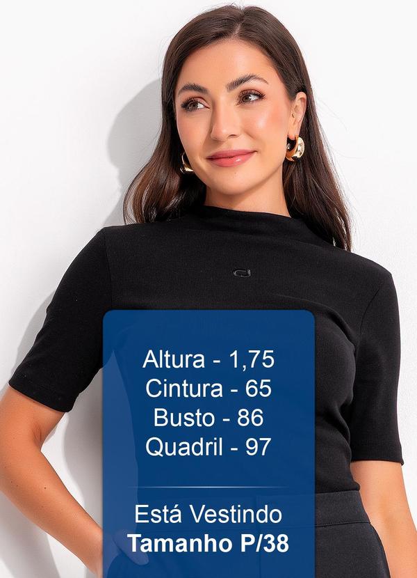 Colcci Jeans - Blusa Canelada Preto 5