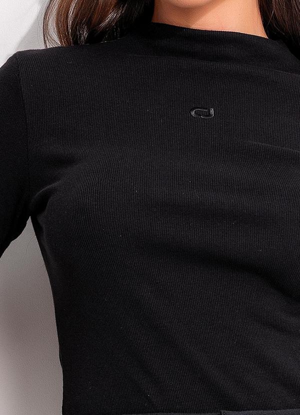 Colcci Jeans - Blusa Canelada Preto 7