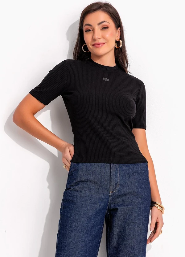 Colcci - Blusa Canelada Preto 4